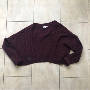Cropped Maroon Sweater